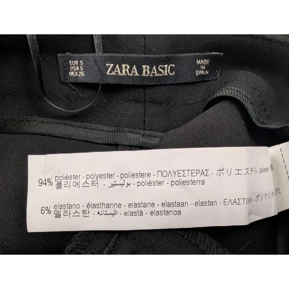 New Zara S Pants velvet tuxedo stripe on sides of legs ankle tux 3820